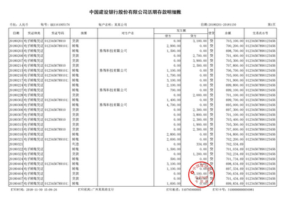 海南对公流水制作案例